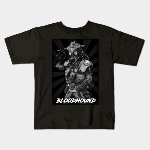 Bloodhound black Kids T-Shirt by Durro